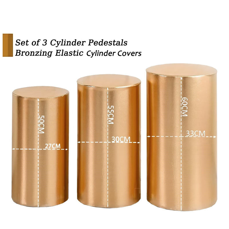 Lofaris Rose Gold Stretchy Spandex Fitted Cylinder Cover