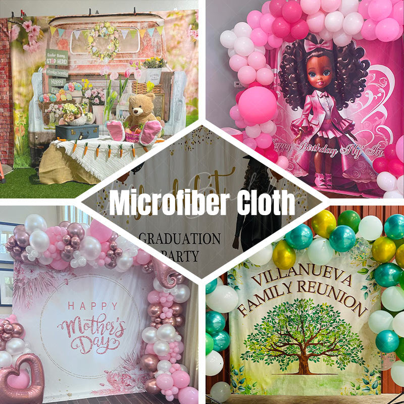Lofaris Rose Pink Flags Balloon 60th Birthday Backdrop
