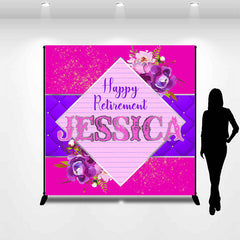 Lofaris Rose Pink Floral Custom Retirement Party Backdrop