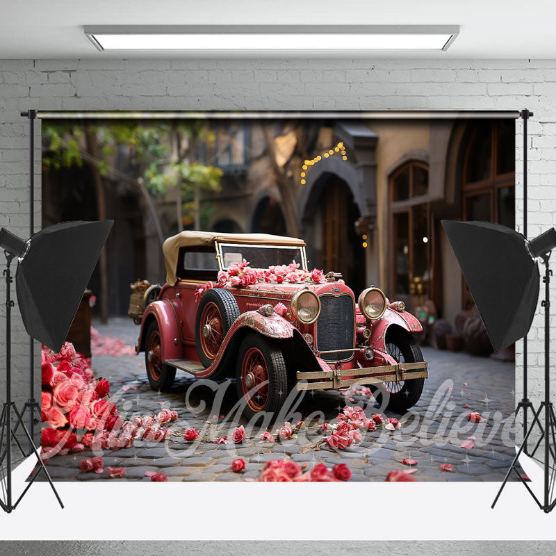 Lofaris Rose Street Outdoor Pink Truck Backdrop Cake Smash