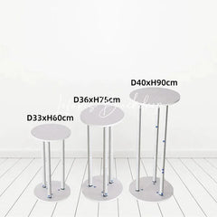 Lofaris Round 3pcs Display Cylinder Metal Pedestals Plinths