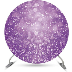 Lofaris Round Dreamlike Purple Glitter Bokeh Birthday Backdrop