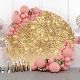 Lofaris Round Golden Glitter Bokeh Backdrop For Birthday