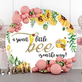 Lofaris Round Little Bee Honeycomb Backdrop For Baby Shower