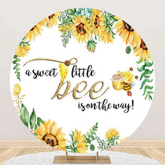 Lofaris Round Little Bee Honeycomb Backdrop For Baby Shower