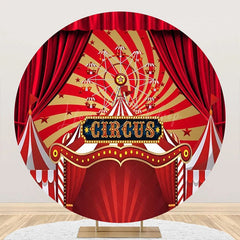 Lofaris Round Red Gorgeous Circus Tent Backdrop For Party