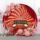 Lofaris Round Red Gorgeous Circus Tent Backdrop For Party