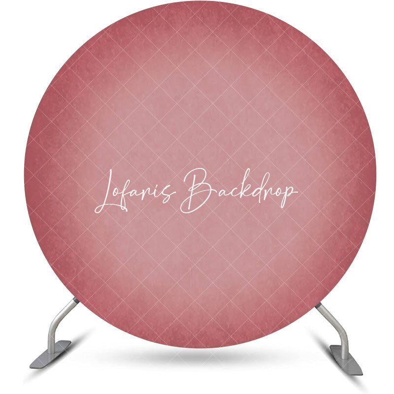 Lofaris Round Red Pink Gradient Texture Birthday Backdrop