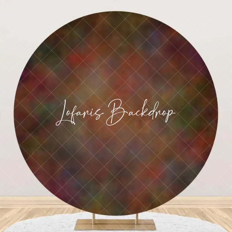 Lofaris Round Retro Art Oil Painting Texture Birthday Backdrop