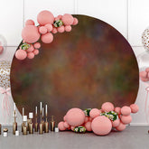 Lofaris Round Retro Art Oil Painting Texture Birthday Backdrop