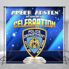 Lofaris Royal Blue Custom Retirement Backdrop For Man