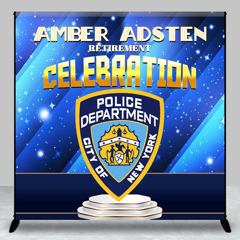 Lofaris Royal Blue Custom Retirement Backdrop For Man