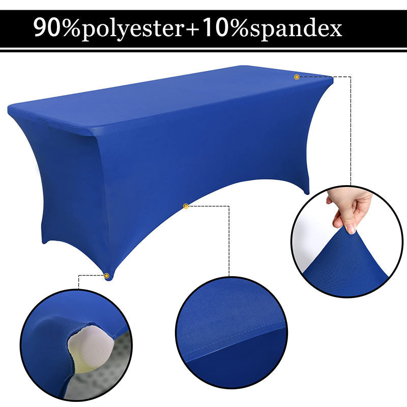 Lofaris Royal Blue Fitted Spandex Rectangle Banquet Table Cover