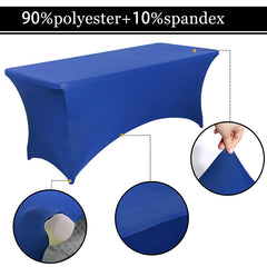 Lofaris Royal Blue Fitted Spandex Rectangle Banquet Table Cover