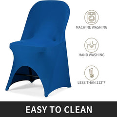 Lofaris Royal Blue Open Back Spandex Folding Chair Cover