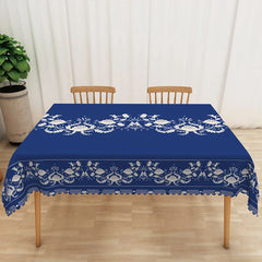 Lofaris Royal Blue Patterns Classic Rectangle Tablecloth