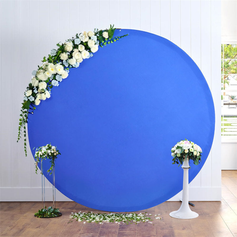 Lofaris Royal Blue Round Party Backdrop for Photo Booth