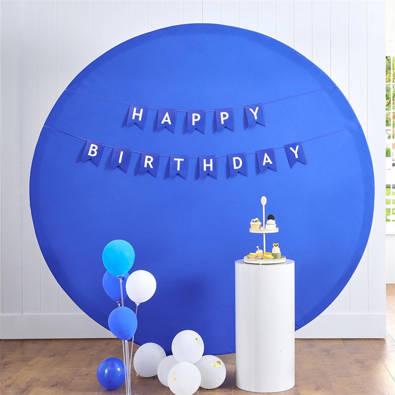 Lofaris Royal Blue Round Party Backdrop for Photo Booth