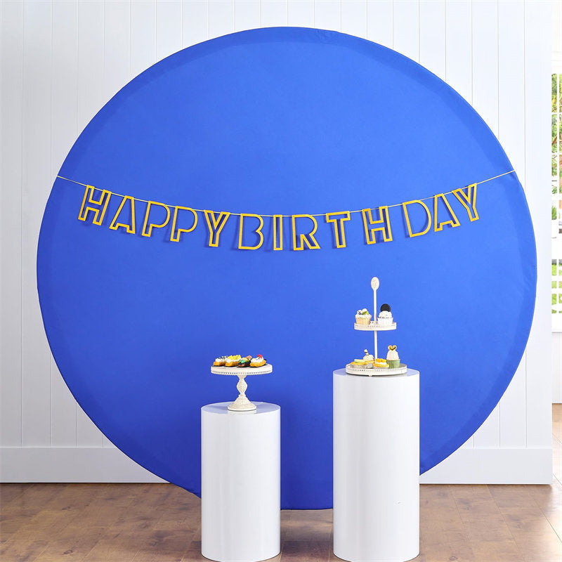 Lofaris Royal Blue Round Party Backdrop for Photo Booth