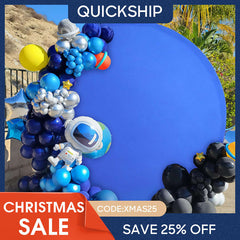 (Ship In 24HR) Royal Blue Round Party Backdrop for Photo Booth