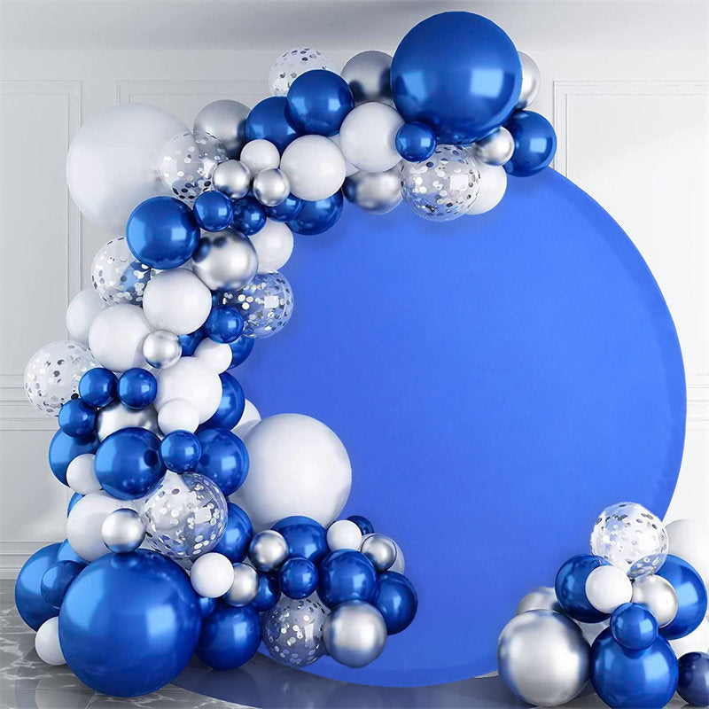 Lofaris Royal Blue Round Party Backdrop for Photo Booth
