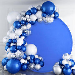 Lofaris Royal Blue Round Party Backdrop for Photo Booth