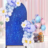 Lofaris Royal Blue Sequin Fitted Arch Backdrop Cover for Wedding Decor