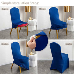 Lofaris Royal Blue Stretch Spandex Banquet Chair Slipcovers