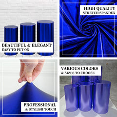 Lofaris Royal Blue Stretchy Spandex Fitted Cylinder Cover