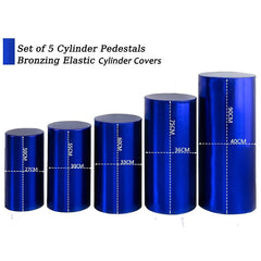 Lofaris Royal Blue Stretchy Spandex Fitted Cylinder Cover