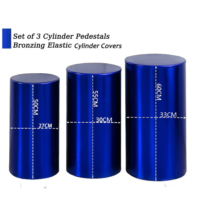 Lofaris Royal Blue Stretchy Spandex Fitted Cylinder Cover