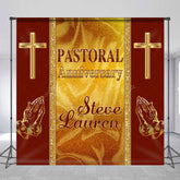 Lofaris Royal Gold Red Custom Pastoral Anniversary Backdrop