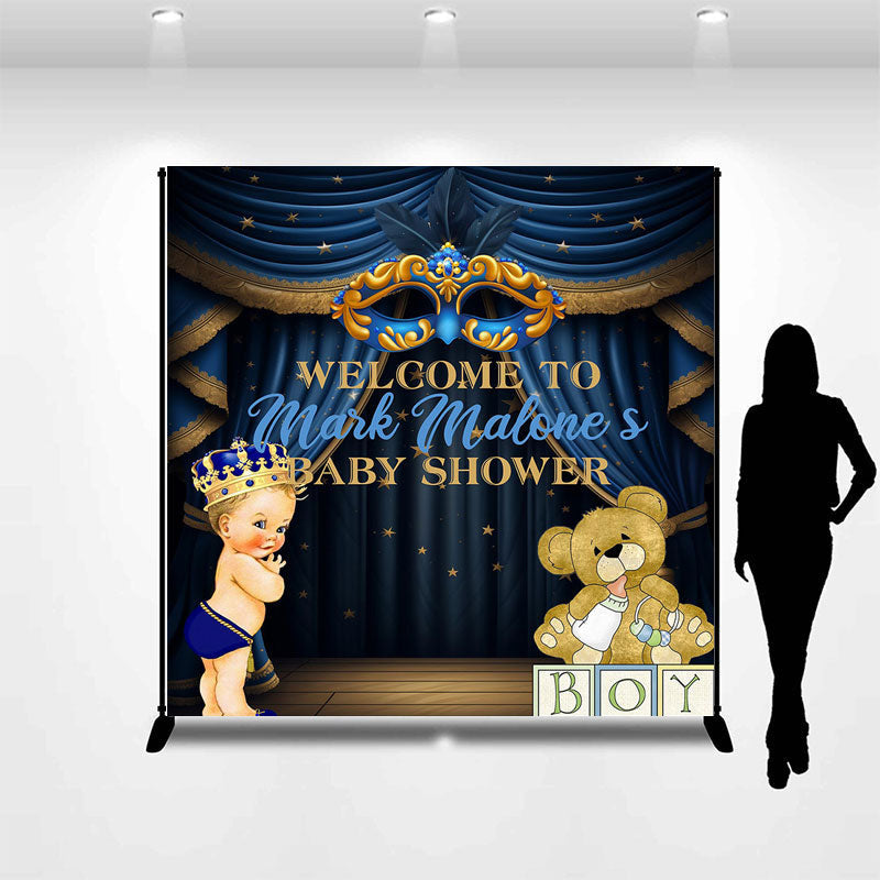 Lofaris Royal Mardi Gras Custom Baby Shower Party Backdrop