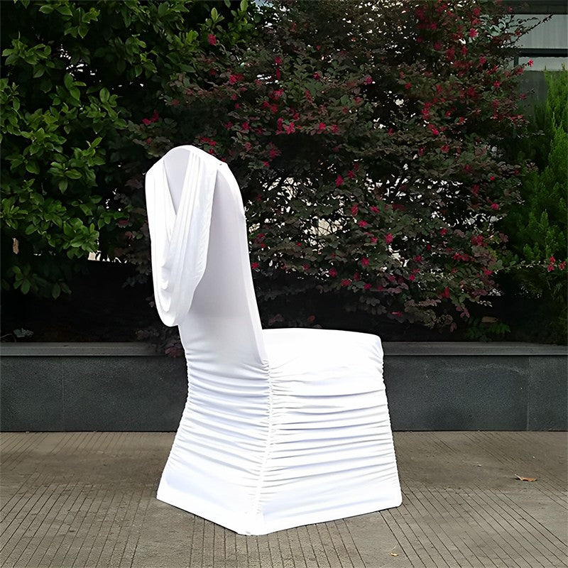 Ruched Swag Back Premium Spandex Stretchable Banquet Chair Cover