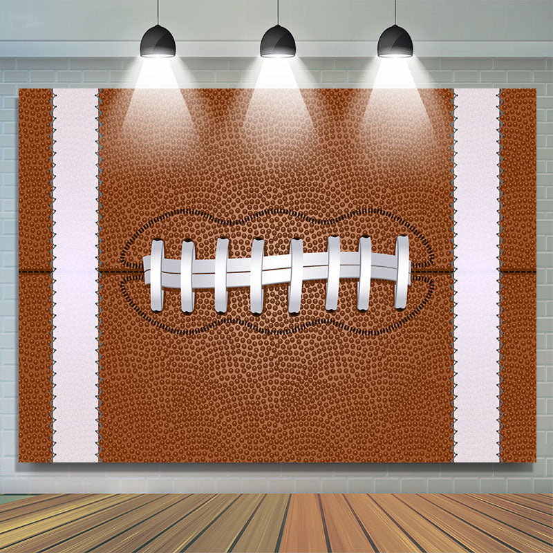 Lofaris Rugby Football Brown Sports Boy Birthday Backdrop