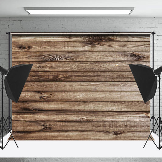 Lofaris Rustic Brown Plank Wall Backdrop For Photography