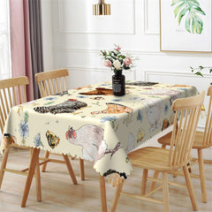 Lofaris Rustic Chicken Dining Room Rectangle Tablecloth