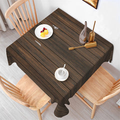 Lofaris Rustic Dark Brown Wood Country Style Tablecloth Decor