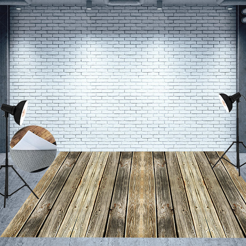 Lofaris Rustic Distressed Style Photo Wood Floor Backdrop