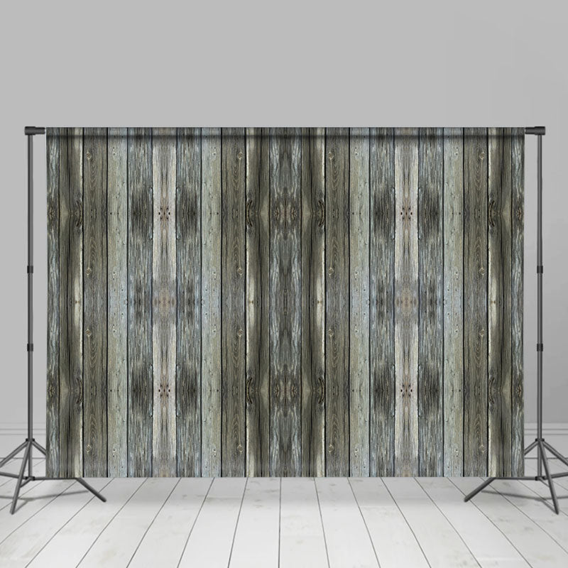 Lofaris Rustic Green Plank Art Portraits Photography Backdrop