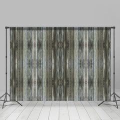 Lofaris Rustic Green Plank Art Portraits Photography Backdrop
