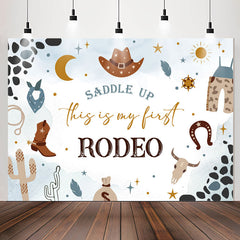 Lofaris Saddle Up Cowboy Style Rodeo 1st Birthday Backdrop