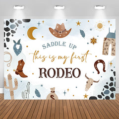 Lofaris Saddle Up Cowboy Style Rodeo 1st Birthday Backdrop