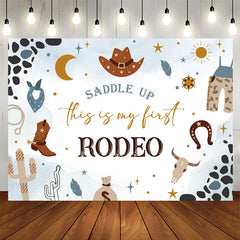 Lofaris Saddle Up Cowboy Style Rodeo 1st Birthday Backdrop