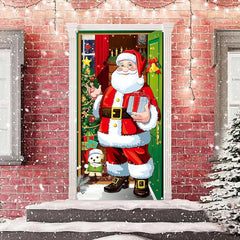 Lofaris Santa Claus Gifts Xmas Tree Christmas Door Cover