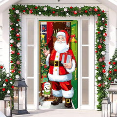 Lofaris Santa Claus Gifts Xmas Tree Christmas Door Cover