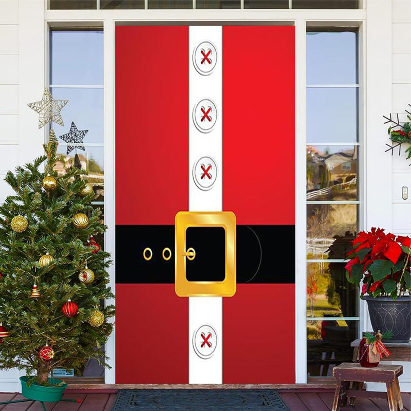 Lofaris Santa Claus Red Clothes Door Cover For Christmas
