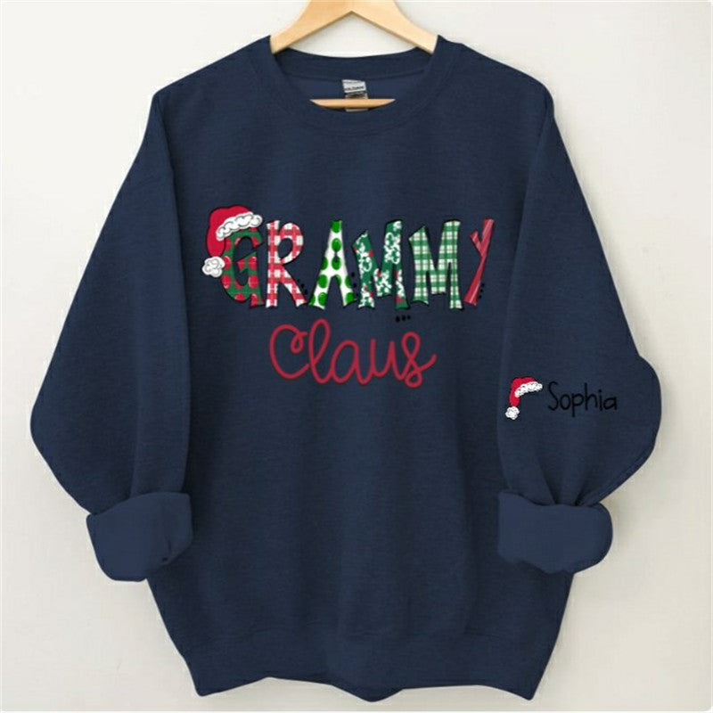 Lofaris Santa Hats Dots Grandma Custom Christmas Sweatshirt