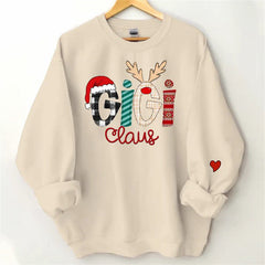 Lofaris Santa Hats Elk Claus Custom Mom Christmas Sweatshirt