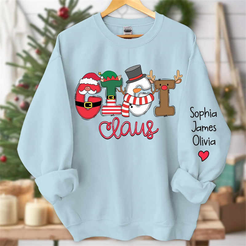 Lofaris Santa Scarf Mom And Kids Custom Christmas Sweatshirt